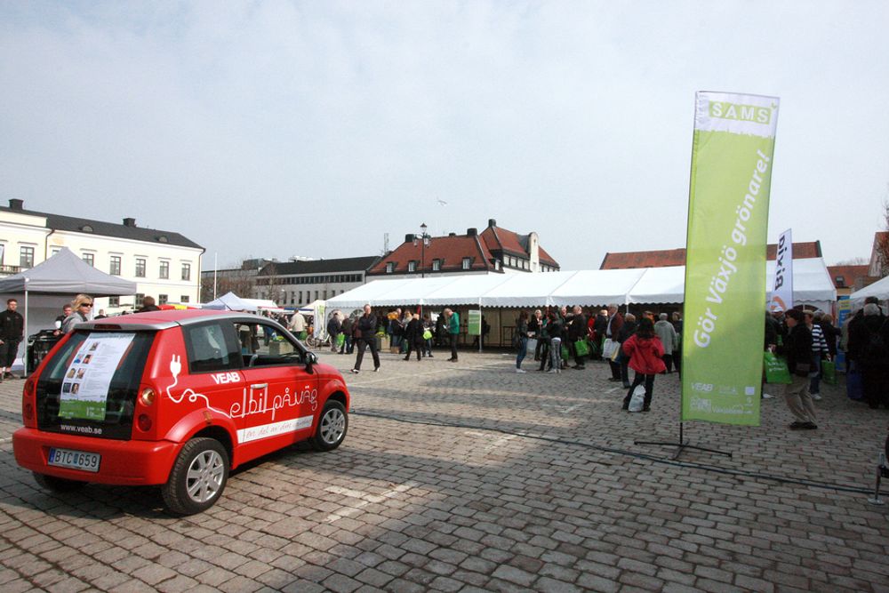 FEIRER: Miljøfestival på Stortorget i Europas grønneste by, Växjö.