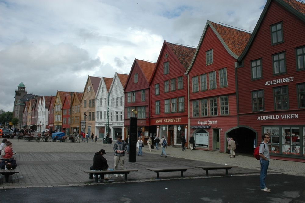 ANSIKTET UTAD: Bryggen i Bergen er på FNs Verdensarvliste. Bebyggelsen er en del av Bergens identitet.