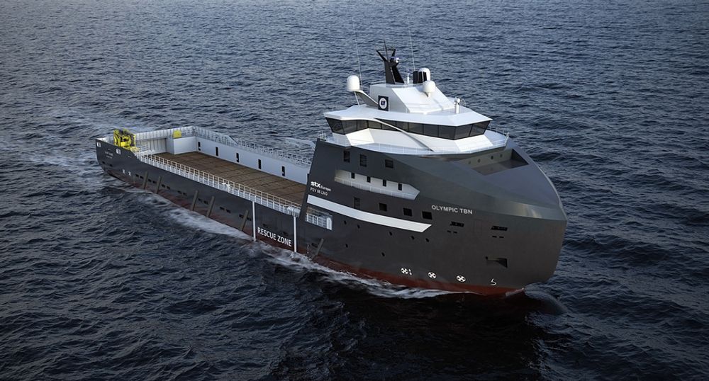 MILJØSKIP: STX Norway Offshore Design har utviklet det LNG-drevne PSV 06 som Olympic bestiller fra STX med levering i 2012.