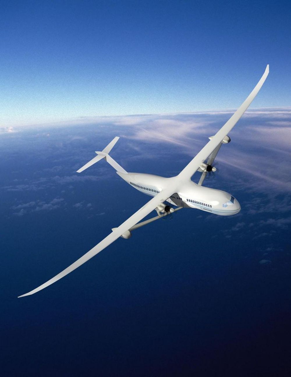 Designkonseptet fra Boeing: Subsonic Ultra Green Aircraft Research (SUGAR) Volt.