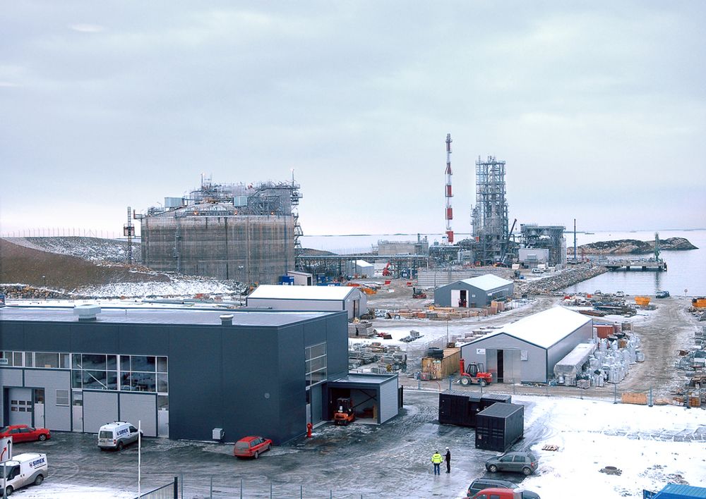 LNG-anlegget i Risavika produserer.