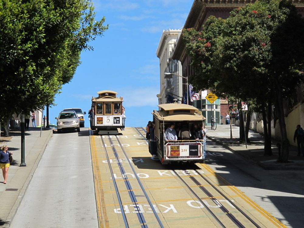FLOTT: Vognene er et flott syn i San Franciscos bybilde.