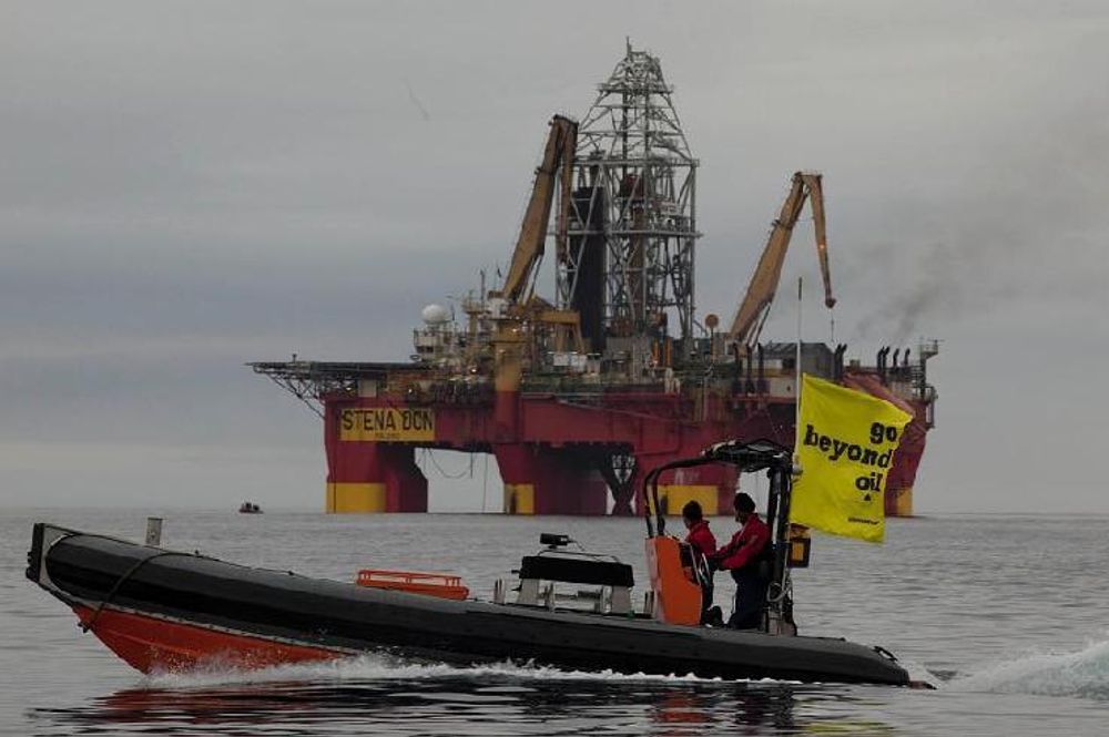 FANT OLJE: Cairn Energy har funnet olje utenfor Grønland. De kaller funnet lovende, men Greenpeace mener dette er en svart dag for Grønland.