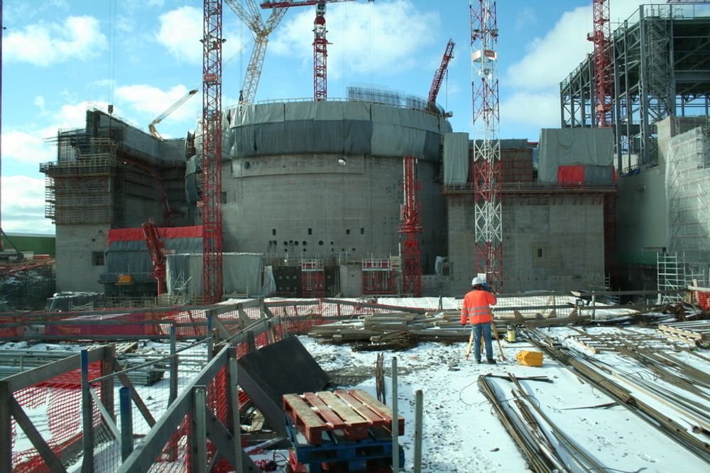 FORSINKET: Finnene bygger verdens største kjernekraftverk, Olkiluoto 3. Prosjektet er flere år forsinket og har gått langt over budsjett.