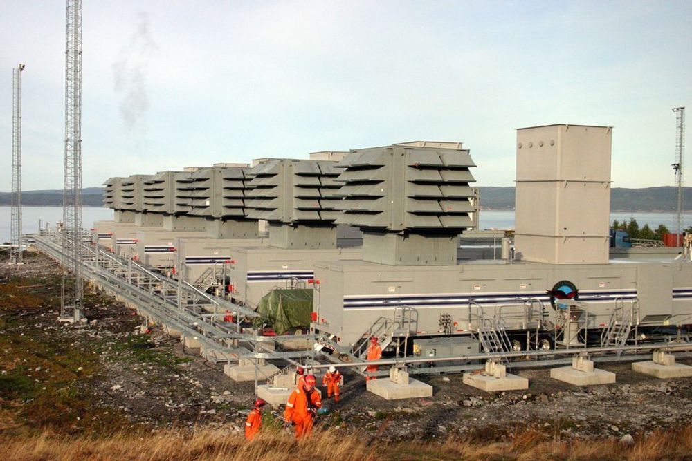 HANDLINGSPLAN: Høyre og Frp krever at regjeringen lager en handlingsplan om kraftsituasjonen i Midt-Norge. Bildet viser reservegasskraftverket på Tjeldbergodden.