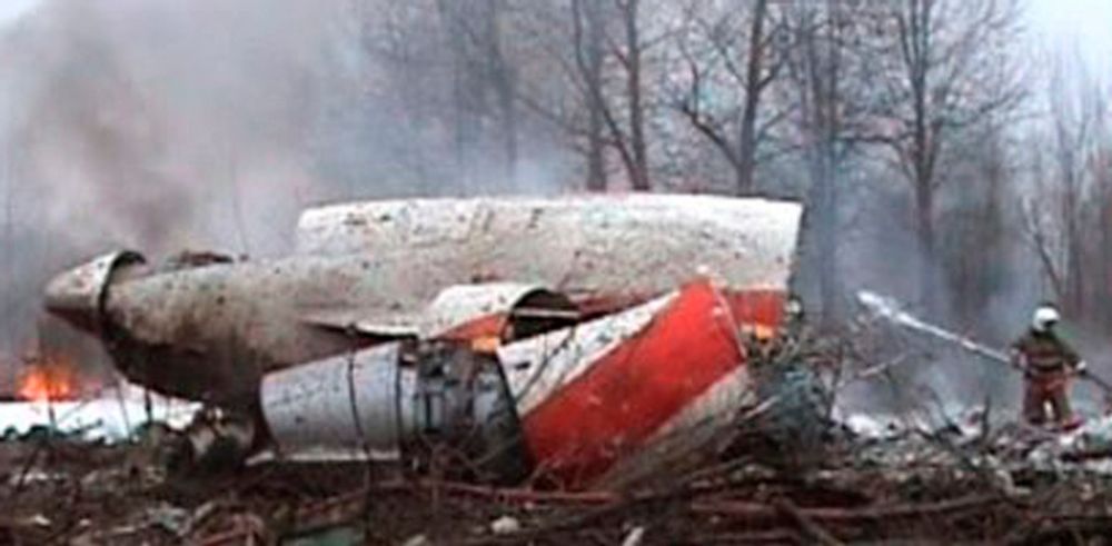 TRAGISK: I alt 96 personer omkom da et Tupolev-fly styrtet i Smolensk vest i Russland 10. april 2010. Polens president Lech Kaczynski og en rekke andre polske ledere var blant de omkomne.
