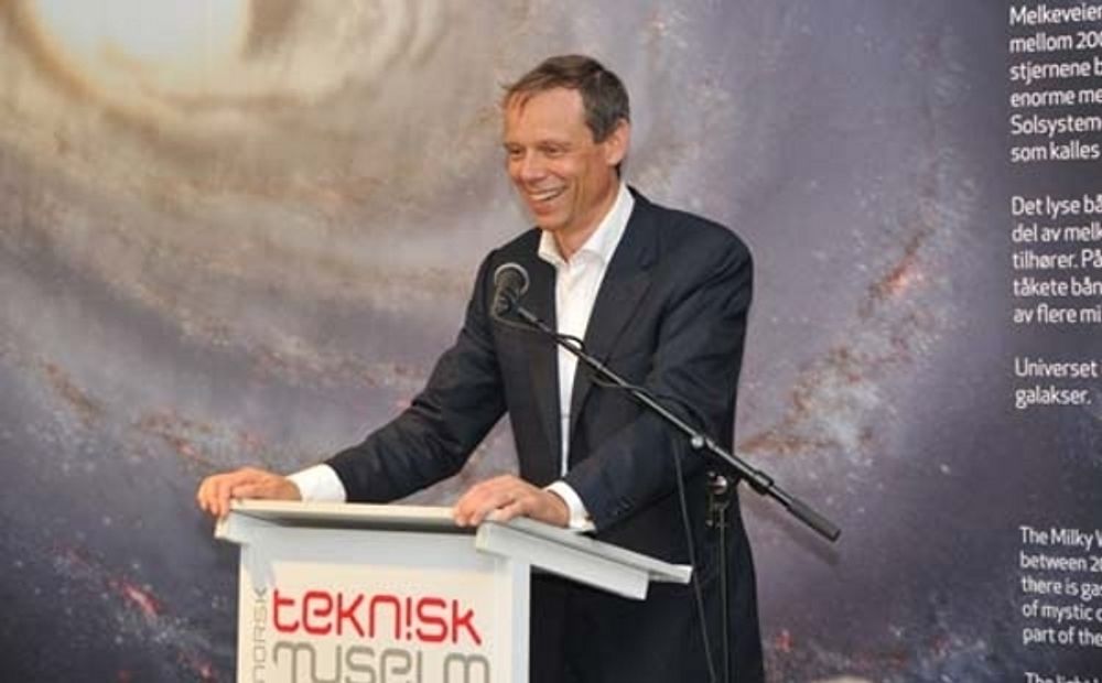 Astronaut Christer Fuglesang åpnet det nye astroamfiet ved Teknisk Museum før helgen.