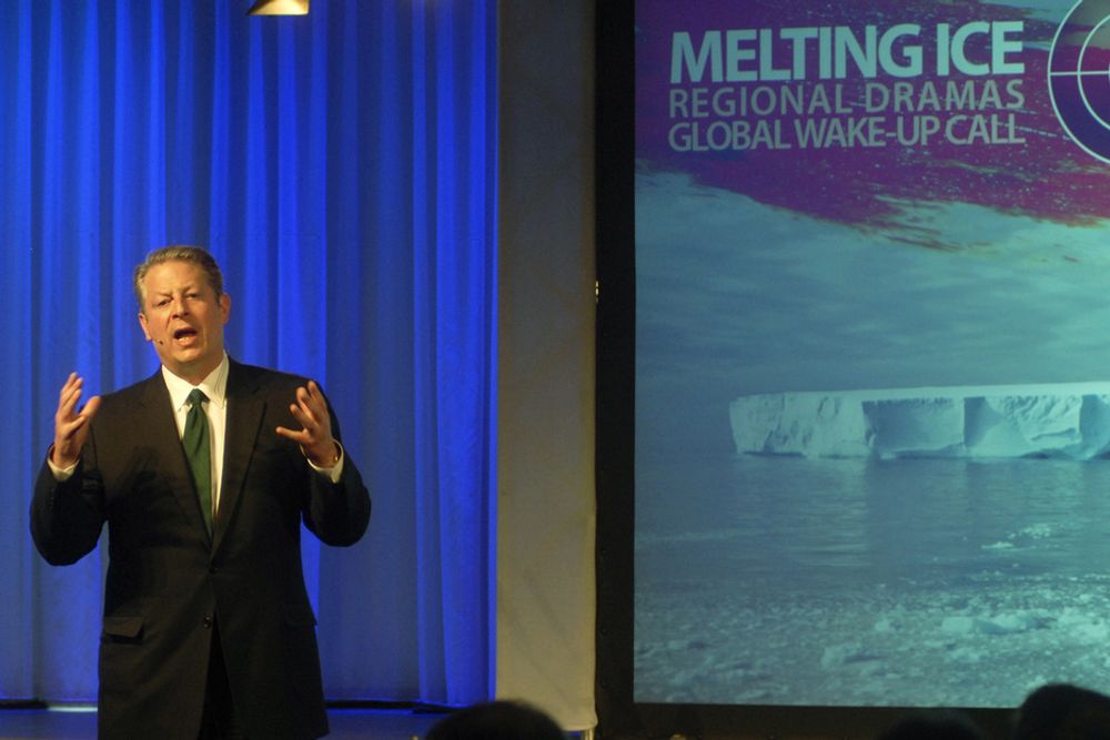 Al Gore oppfordret i går til å handle mot sotlaget på jorda.
