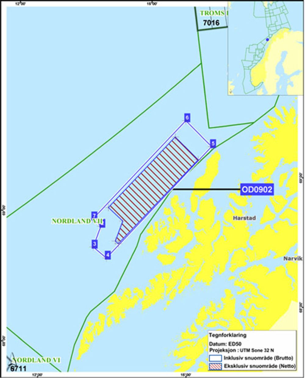 Problemområde: I sommer samlet OD 3D-seismiske data utenfor Vesterålen og et område nord for Senja.