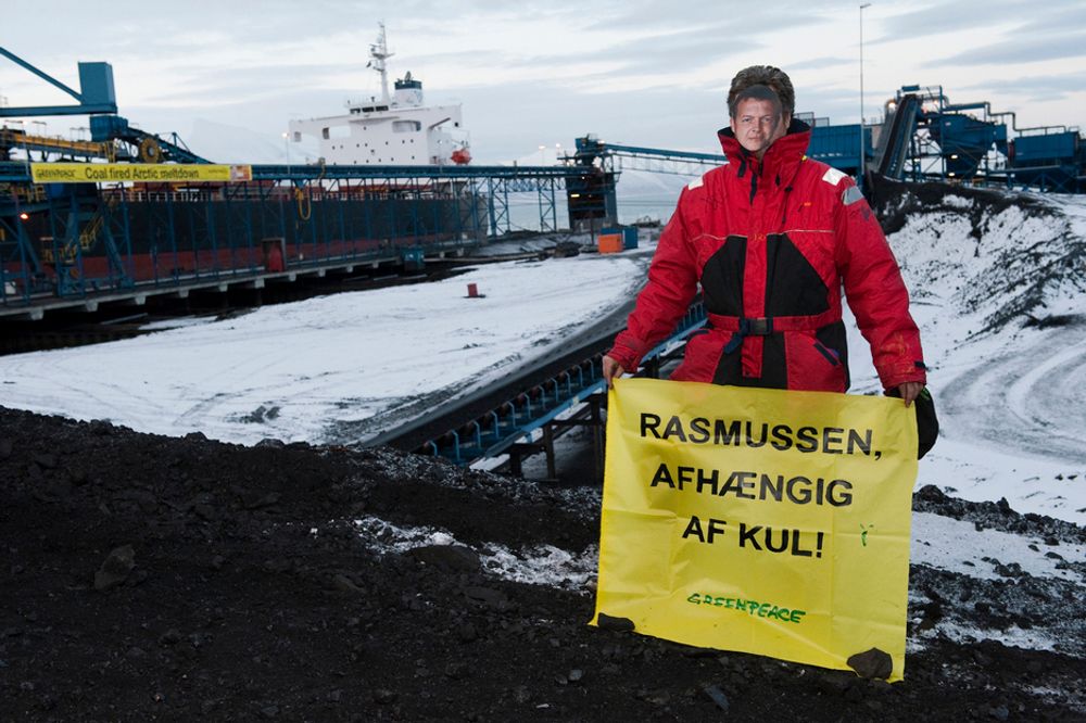 Greenpeace-aksjon på Svalbard, oktober 2009.