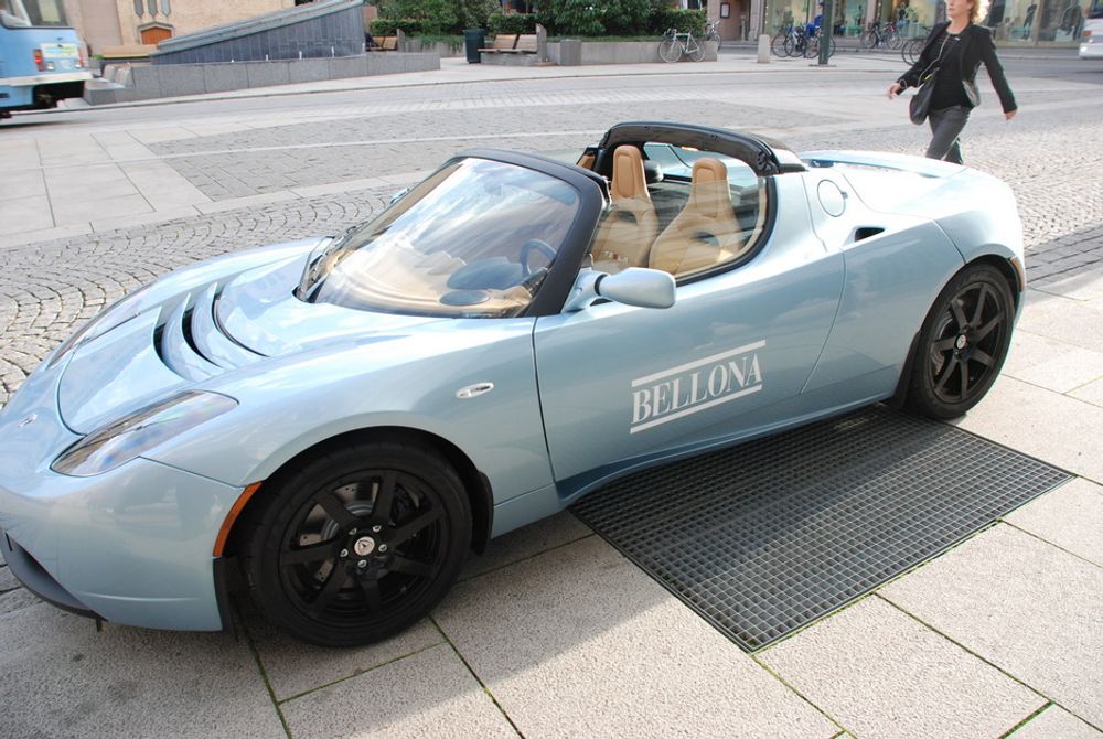 RASK: Slik ser Bellona og Frederic Hauges Tesla Roadster Sport ut.