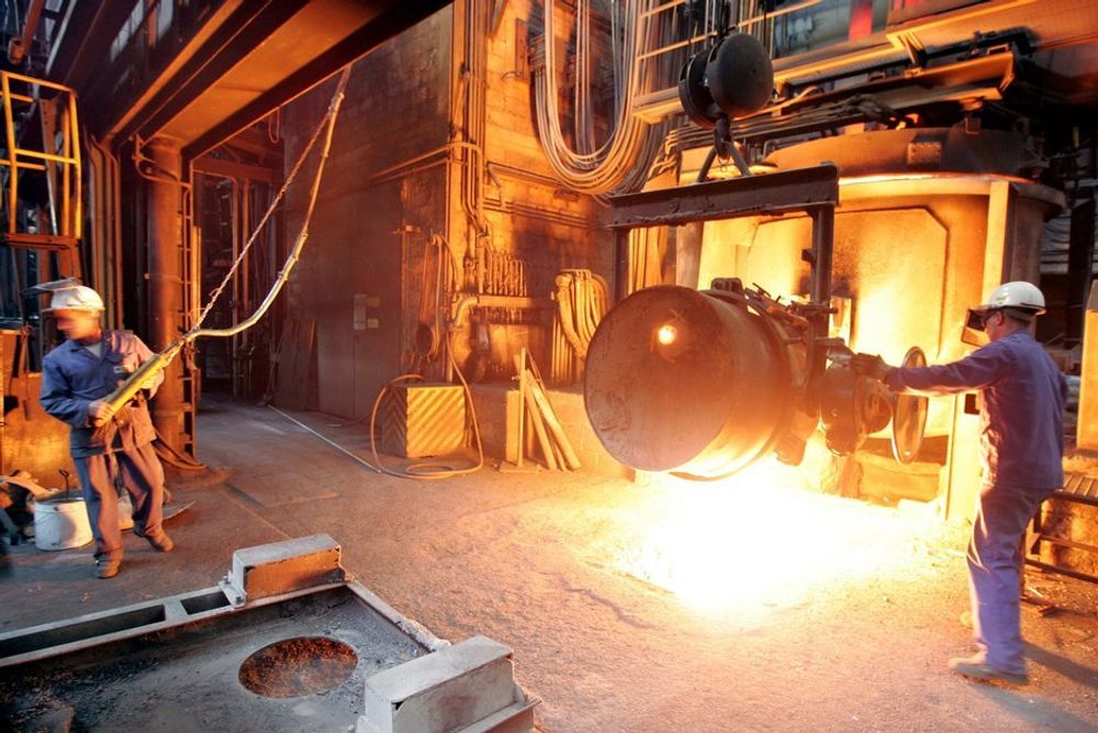Metallindustrien hadde en liten oppgang i siste tre måneders periode.
