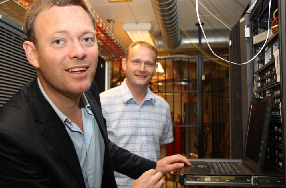 IT-direktør Egil Brækken hos Hafslund var skeptisk til Vista og har store forventninger til Windows 7. Her med kollega Geir Lesteberg.
