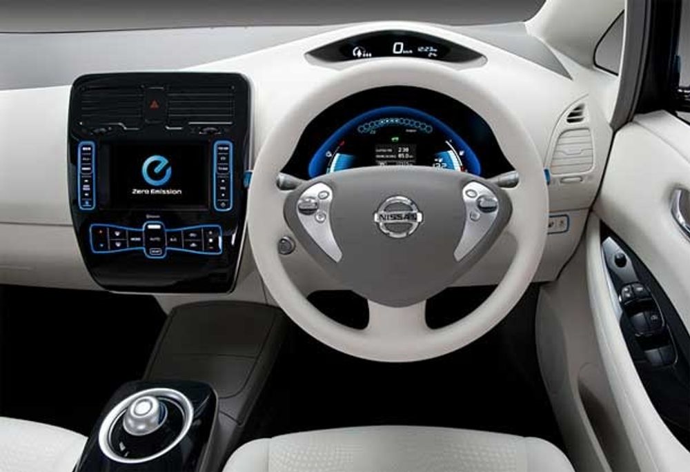 Nissan har i flere år hatt interiør som av mange er definert som "futuristisk". Leaf er intet unntak.