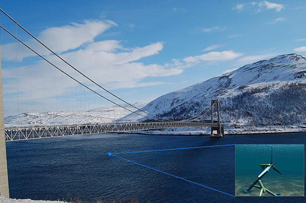 Her skal Hammerfest Strøms tidevannsturbin installeres på ny i dag.