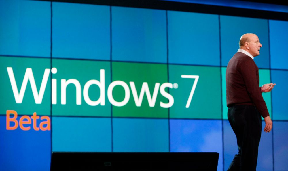 FERDIG: Microsoft-sjef Steve Ballmers prestisjeprosjekt Windows 7 er komplett.