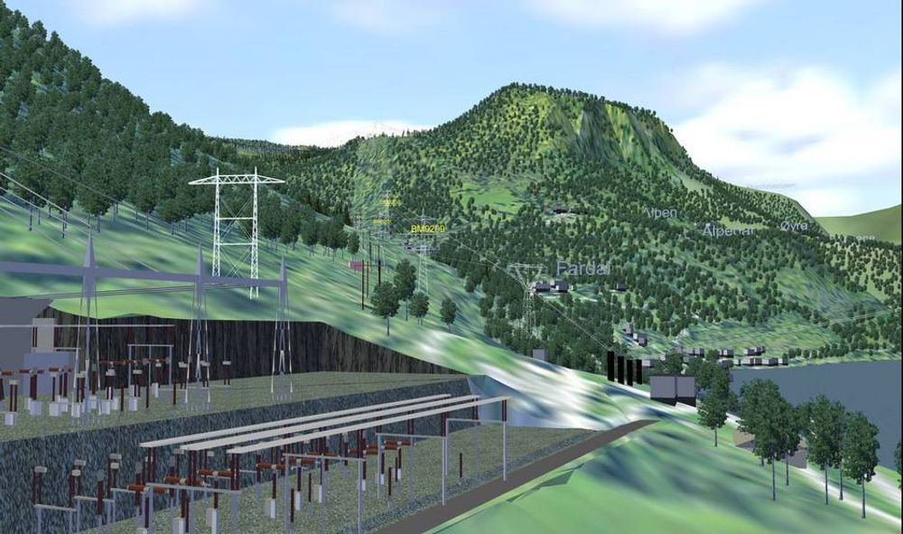 Prosjekt Ørskog-Fardal: Planlagt ny trafostasjon ved Fardal i Sogndal kommune