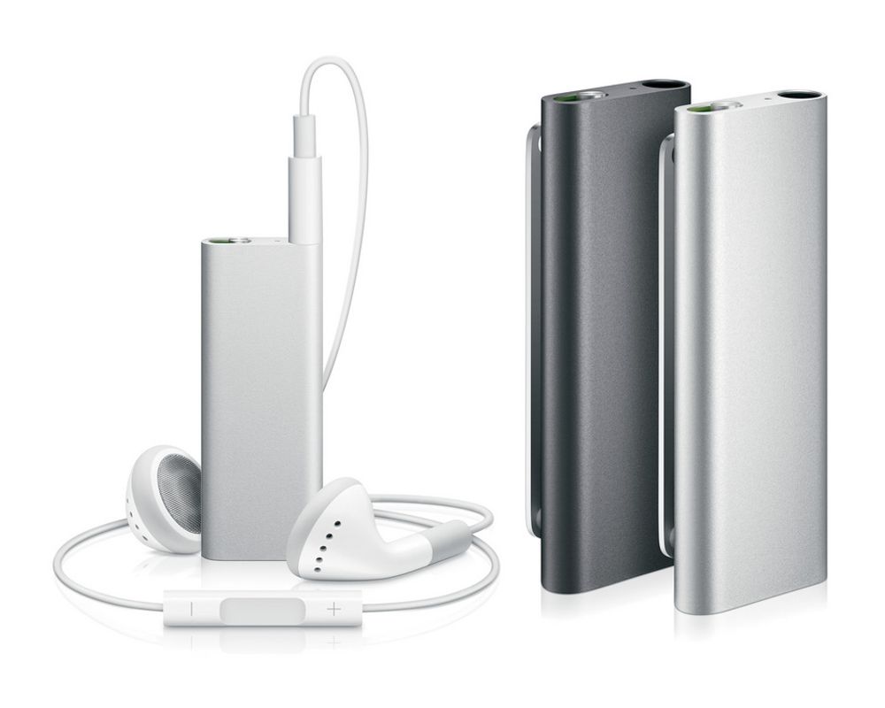 Nye iPod Shuffle veier like over 10 gram.