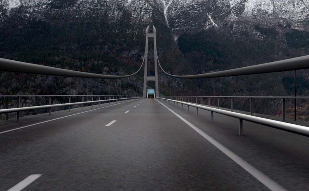 På hver side av brua går veien inn i tunnel. Tunnelene skal AF Skandinavia stå for.