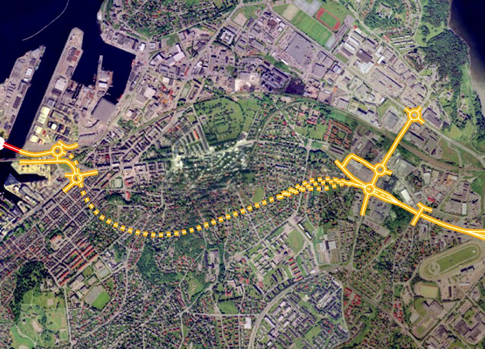 Skanska får det største oppdraget i Strindheimtunnelen. Hovedløpene og rampene som inngår i entreprisen omfatter mer enn 5 km tunnel.