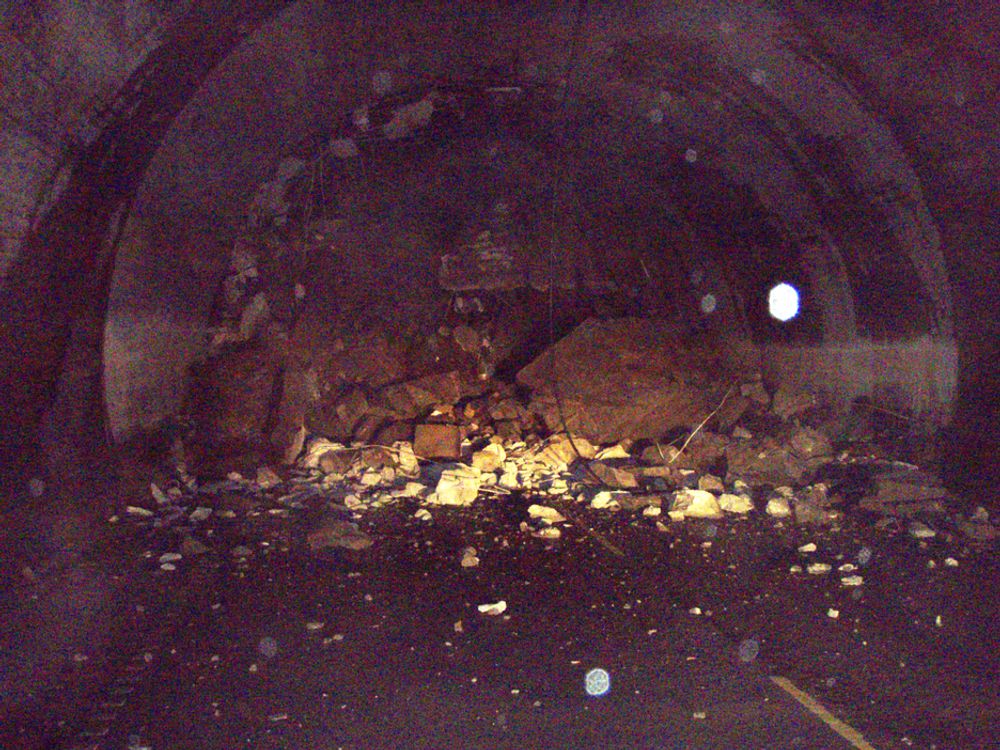 Austmannalitunnelen, E134 Haukelifjell, ras 20.11.09
