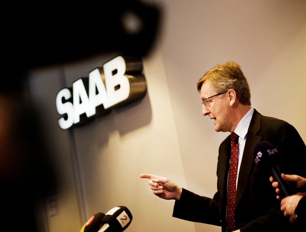 Saab-sjef Jan Åke Jonsson orienterte onsdag om situasjonen for bilfabrikken. Senere på dagen meldte SVT at Saab-styret vil gå inn for konkursbeskyttelse.