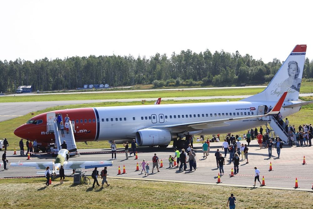 Også et av Norwegians Boeing 737-800 er verdt et besøk for et flyinteressert publikum.