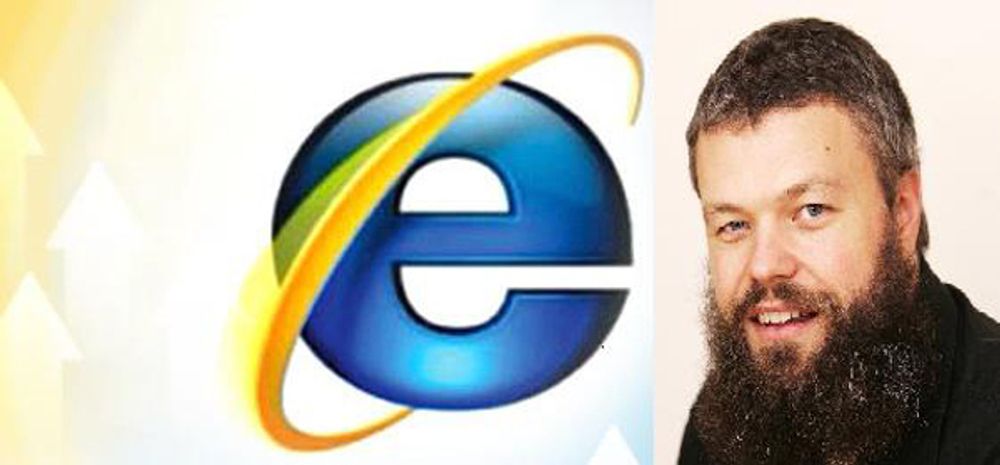 STØTTER KAMPANJEN: Også IKT-Norge og Torgeir Waterhouse (innfelt) vil ha bort Internet Explorer 6.
