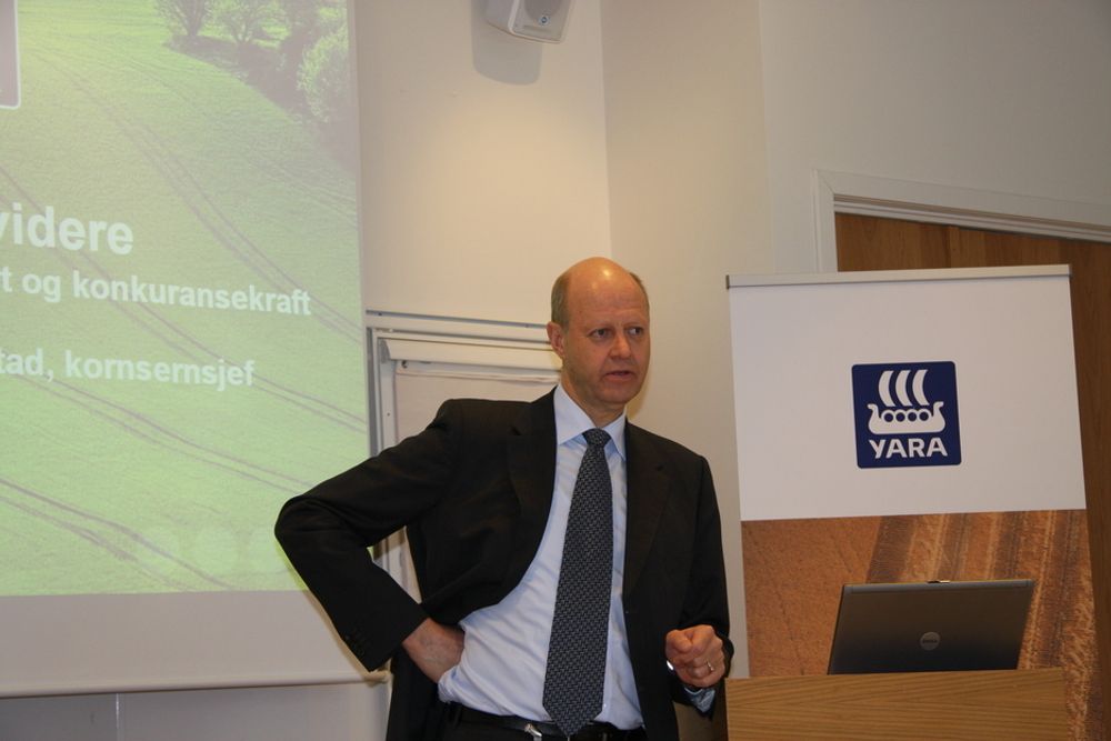 PROBLEMLØSER: -Vi tror virkelig at vi  kan bidra til å løse problemet med avrenning fra landbruket i Østersjøen, sier konsernsjef Jørgen Ole Haslestad.