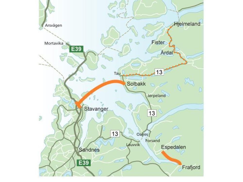 TRAFIKKPROBLEM: Nye analyser fra Statens vegvesen kan indikere for liten  årsdøgntrafikk i Solbakktunnelen. Dermed kan Ryfast-prosjektet bli utsatt i flere år.