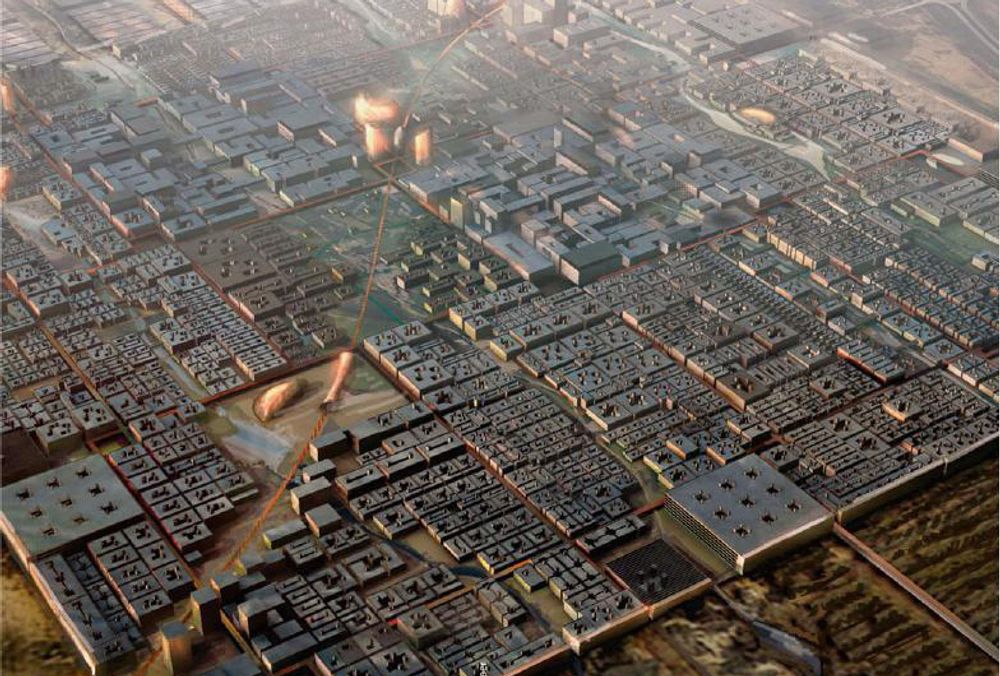 Tegning av Masdar City, slik den er ment å se ut. Svenske Cleanergy ligger an til å få en milliardkontrakt.