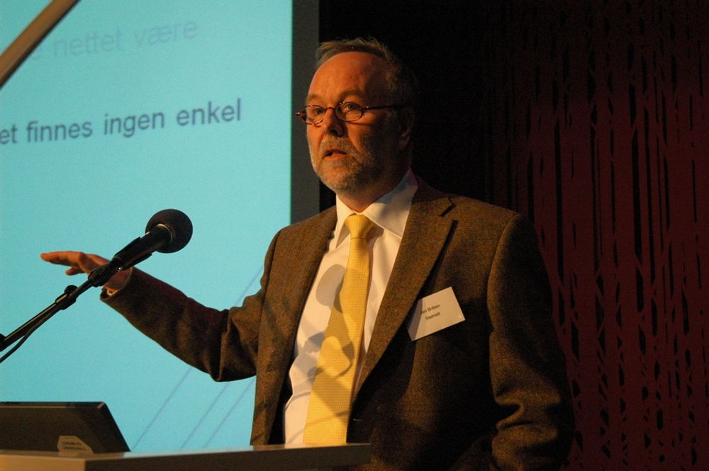 Jan Bråten i Statnett. Bildet er tatt på årsmøtet i Norsk Vindkraftforening 30. mars 2009.