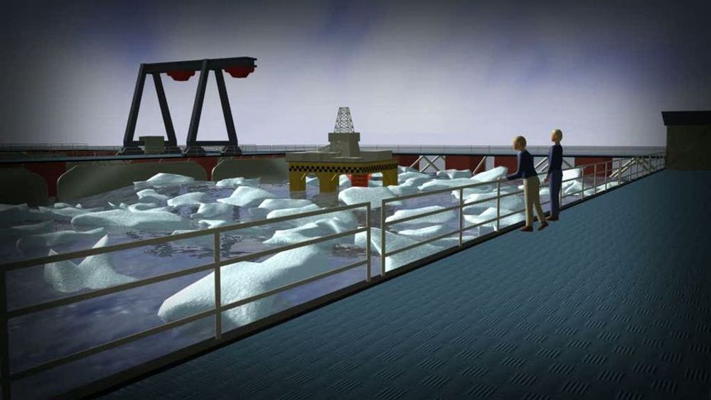 TOPPER: Isfjell og drivis kan simuleres for å teste hvilke påkjenninger konstruksjoner kan utsettes for.