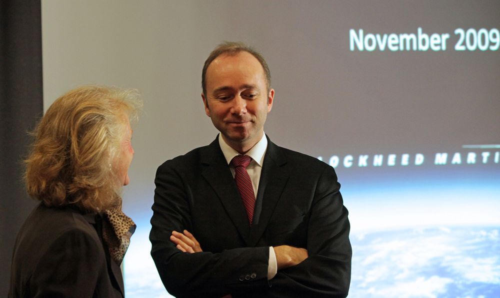 Susan Maraghy, direktør for global forretningsutvikling i Lockheed Martin, møtte næringsminister Trond Giske i spissen for et 50-tall norske industribedrifter.