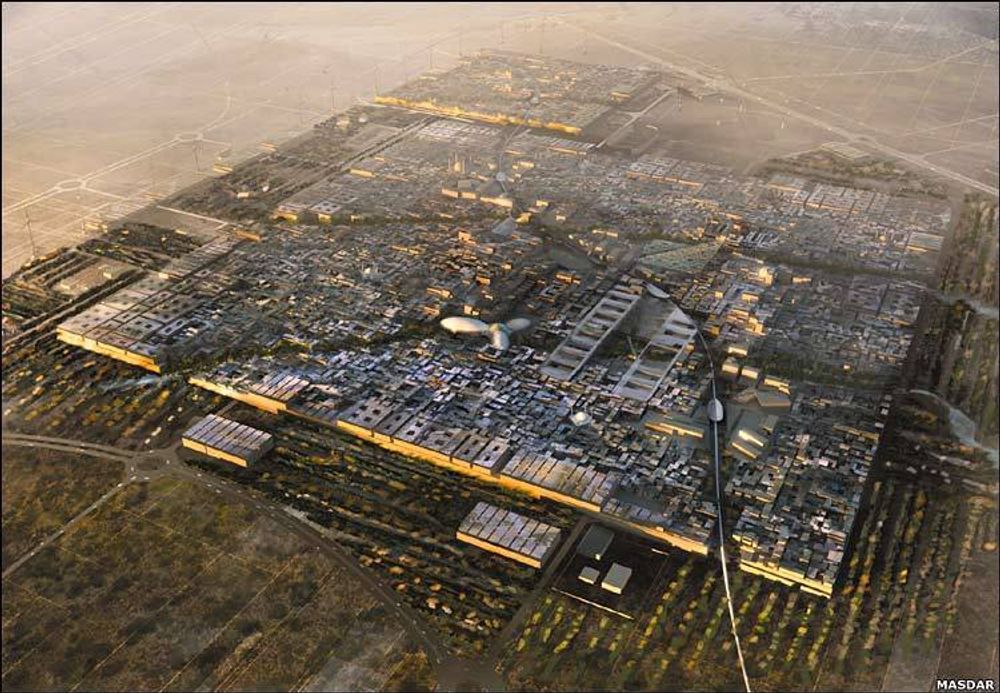 Fremtidsby: Masdar City ville blitt verdens første karbonnøytrale by.