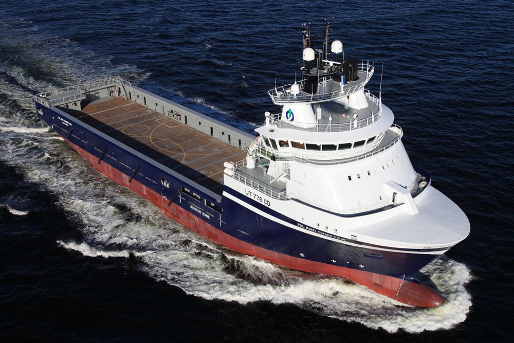 ISLAND CHIEFTAIN: De to nye bestillingene blir likt som dette 93 meter lange og 20 meter brede forsyningsskipet.