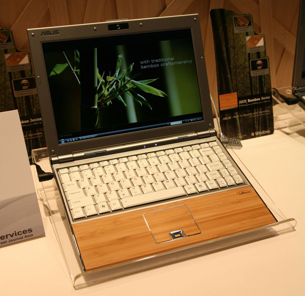 CES: Asus viste fram sin miljøvennlige bambus-laptop.