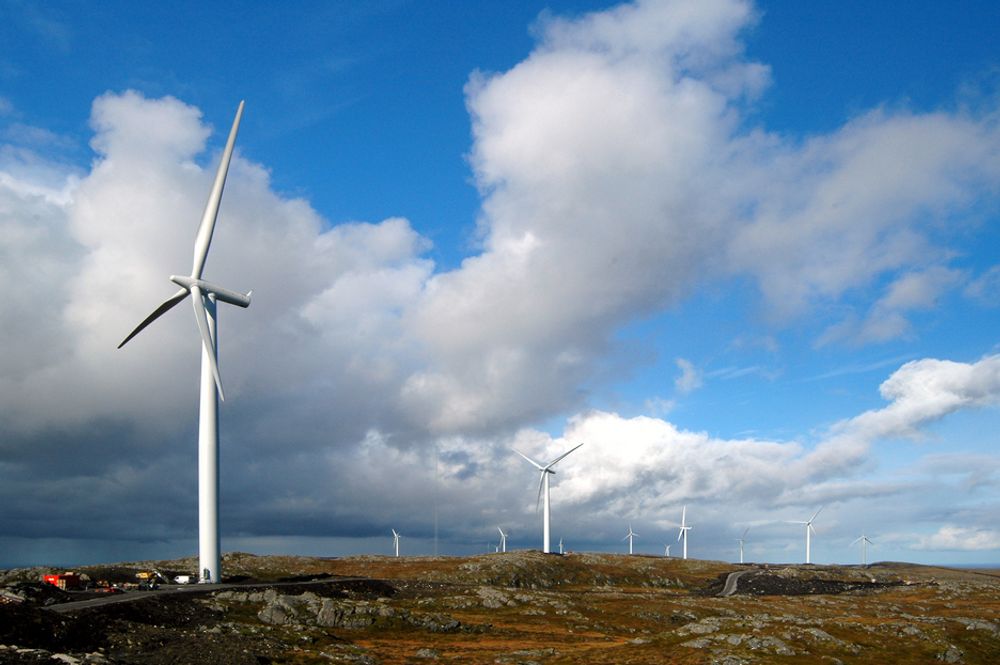 Grønne sertifikater skal få fortgang på utbyggingen av ny fornybar energi. Her fra Statkrafts vindpark på Hitra.