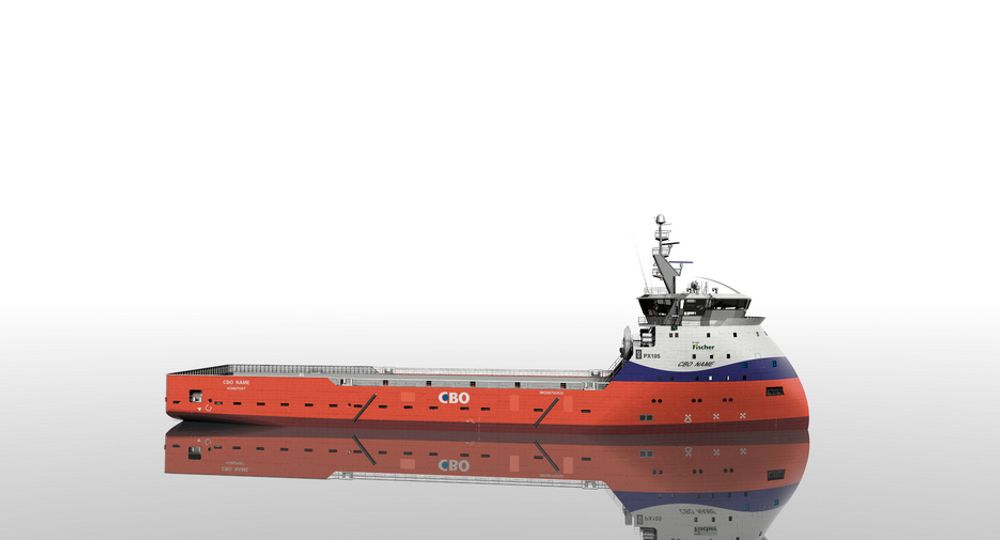 LITEN: For rederiet CBO skal Ulstein tegne to mindre forsyningsskip med design Ulstein PX 105  med den karakteristiske X-Box.