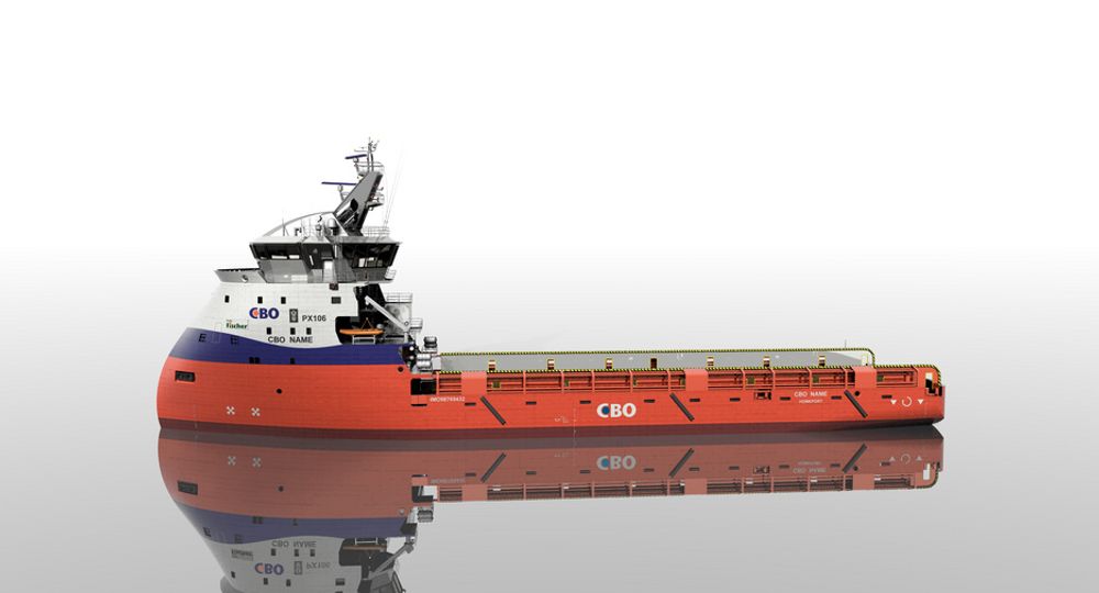 NORSK-BRASILIANSK: Rederiet CBO har bestilt fire forsyningsskip med Ulstein-design. Nå skal de også ha framdrifts- og posisjoneringssystem fra Rolls-Royce i Norge.