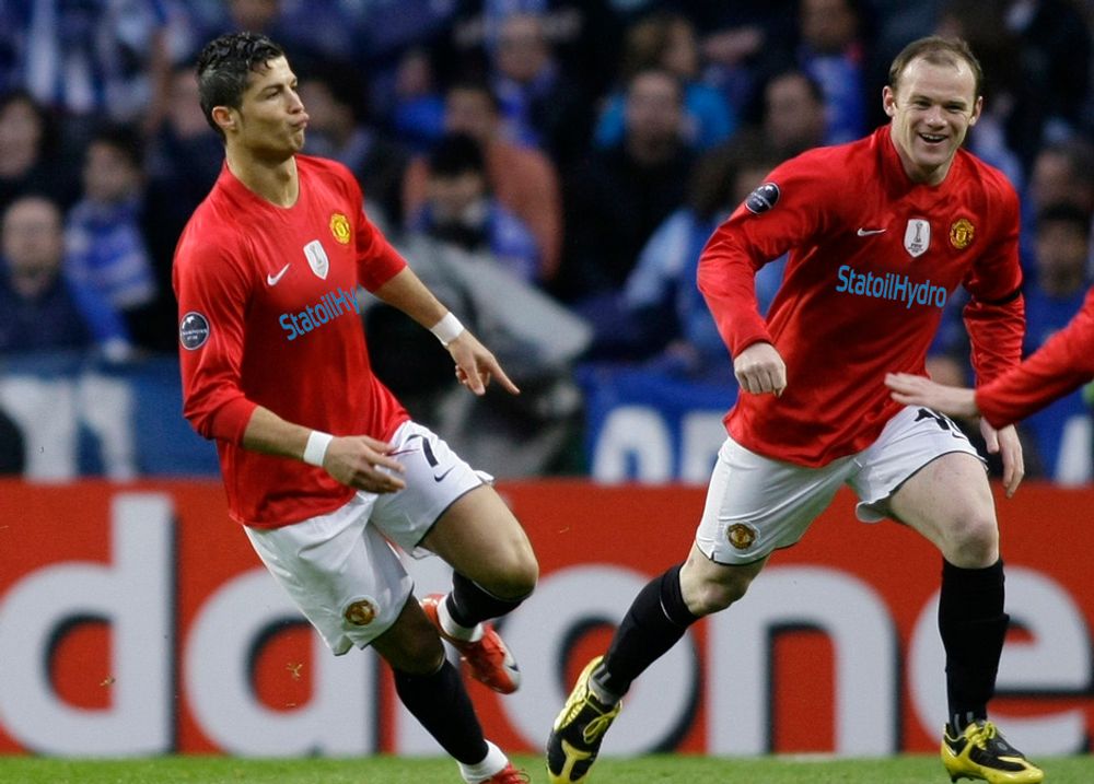 Cristiano Ronaldo, Wayne Rooney og resten av United-stjernene kunne fått norsk hovedsponsor om StatoilHydro hadde takket ja. (Bildet er manipulert)