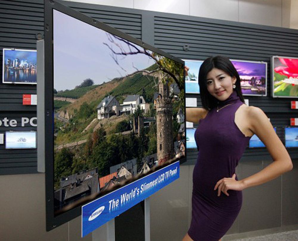 Samsungs "Needle Thin" LED-baklyste TV er bare 3,9 millimeter tykk.