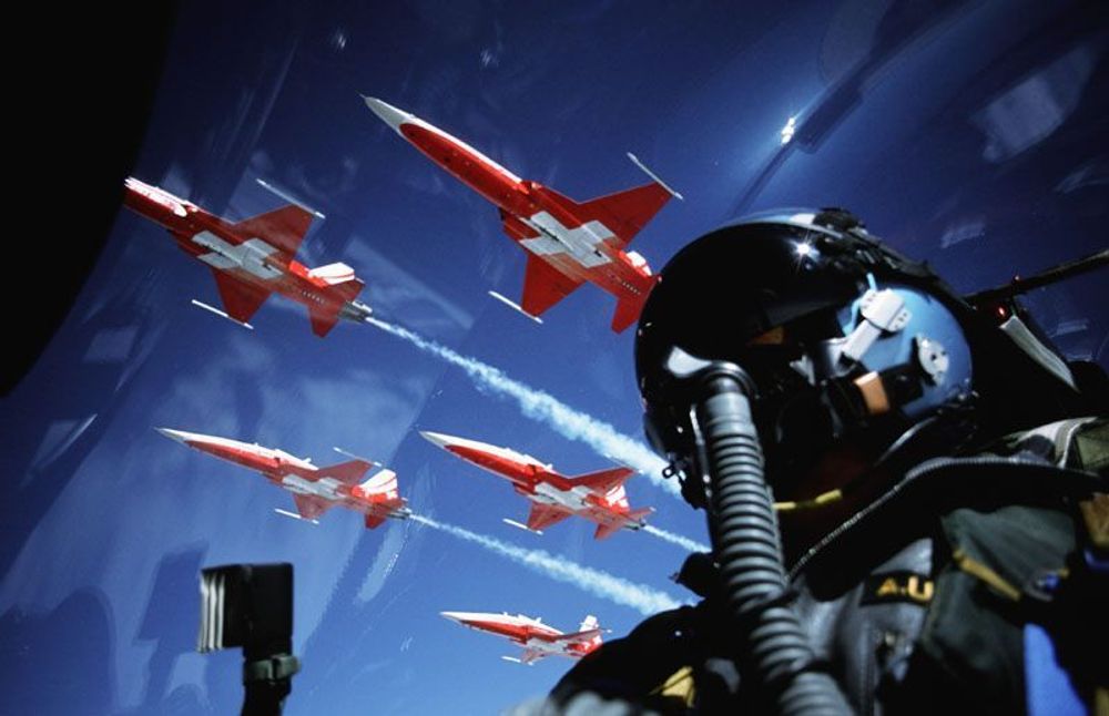 Acroshowet til sveitsiske Patrouille Suisse og deres F-5-jagere blir et av høydepunktene på Rygge Air Show.