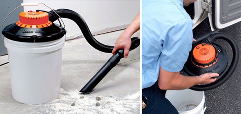 BUCKET VAC: Med denne støvsugeren kan du rydde unna opp til 20 liter smuss uten å bytte pose.