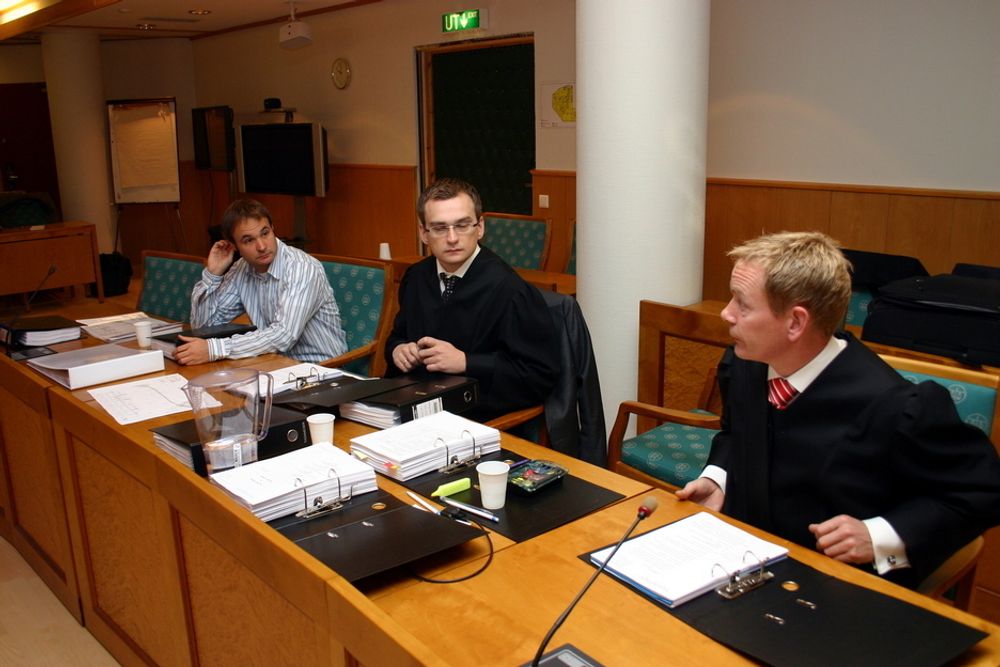 Bilfinger Berger, her representert ved prosjektleder Jan Torka (f.v), advokat Lars Myklebust og advokat Anders Pind tapte erstatningssaken mot staten på alle punkter.