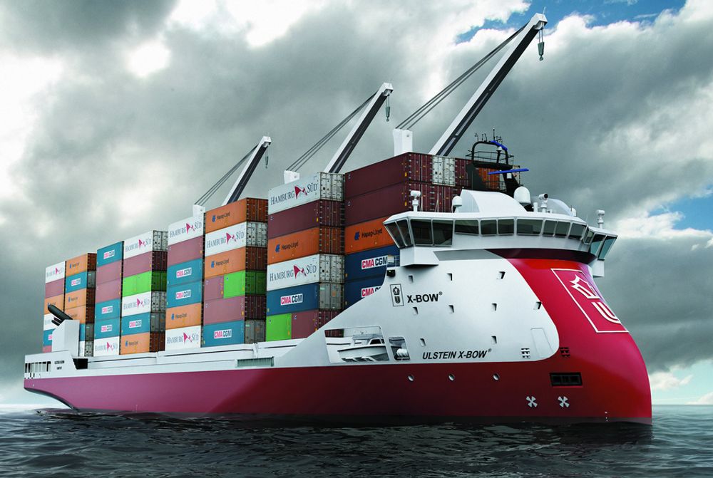 Ulsteins nye prosjekt - Short Sea Vessel: X-Bow for containertransport, beregnet på nærskipsfart - Short Sea Shipping.
