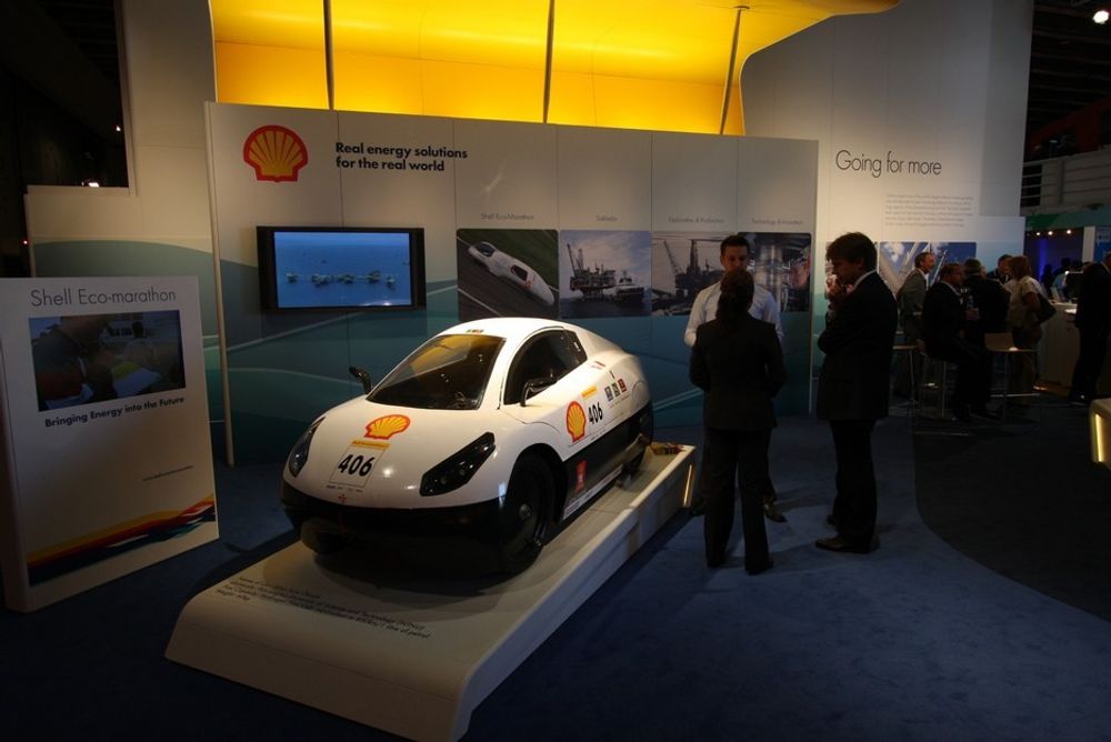 Denne hydrogenbilen hos Shell veier bare 60 kg.
