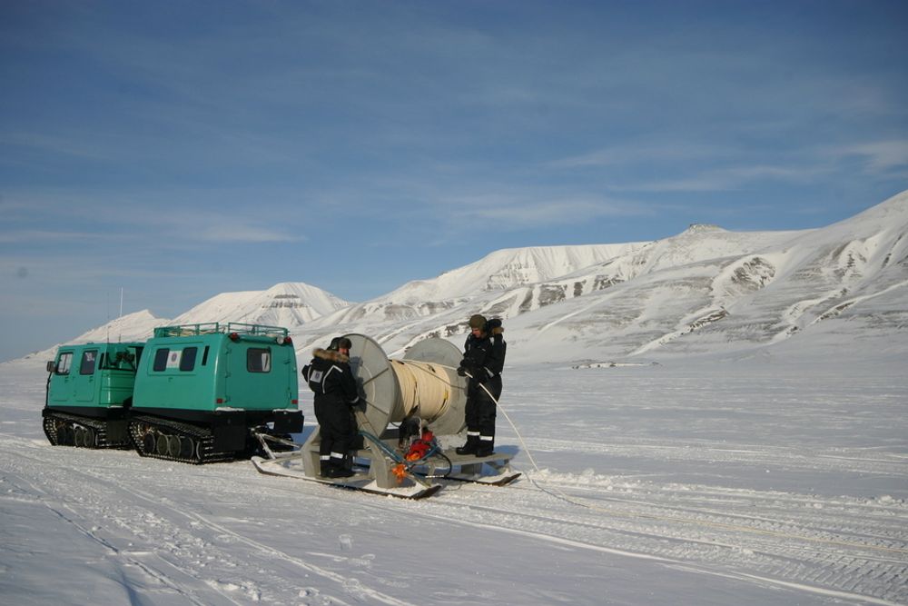 Kabelstrekk på Svalbard for å etablere CO2-lagring.