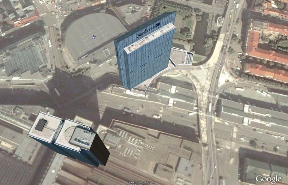 STYGGEST: Oslo Plaza Og Postgirobygget ser grusom ut i virkeligheten. Og bedre blir det heller ikke i 3D...