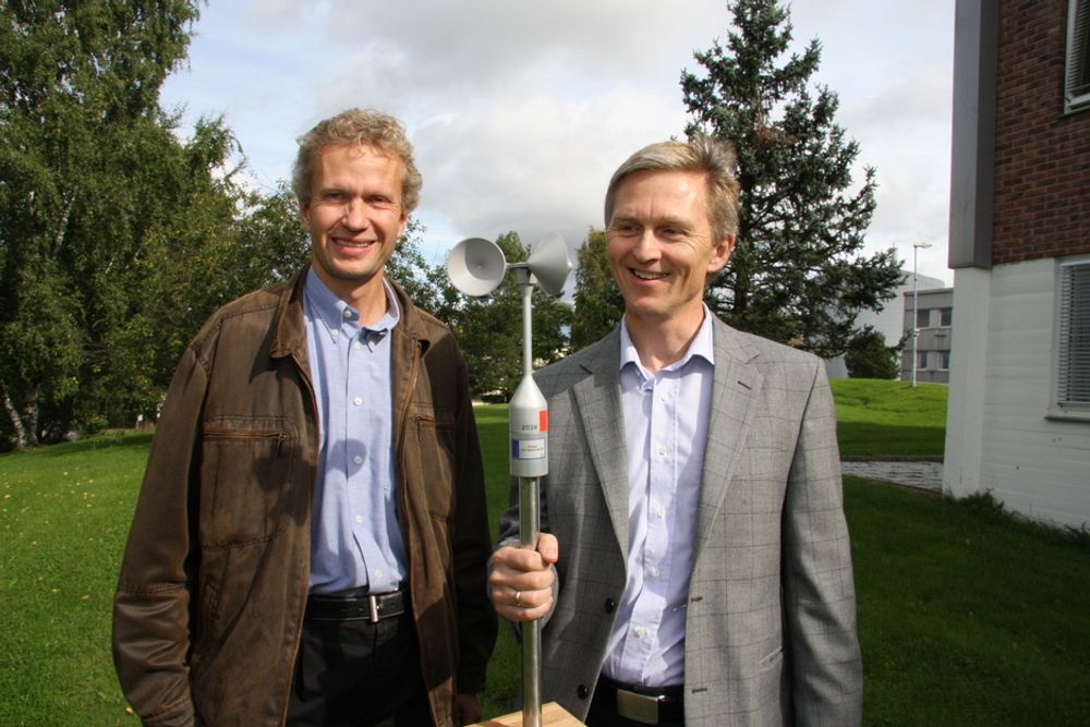 Erik Berge (tv) og Lars Tallhaug i Kjeller Vindteknikk